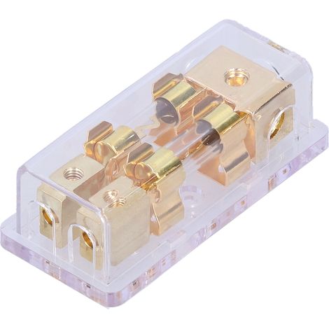 1x0GA In/2x4GA Out Bloc de Distribution de Puissance avec Porte-Fusible Protection Électrique pour Autoradio Audio (1/5)