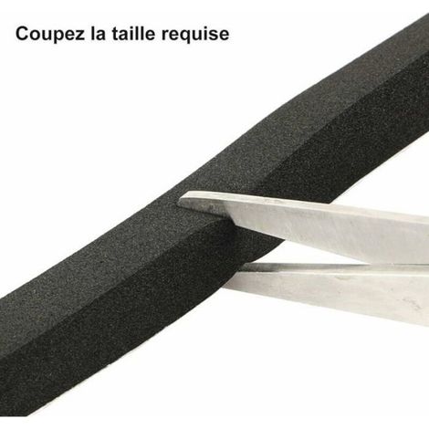 2 Rouleaux Joint Porte, Mousse Adhésive 12mm x 10mm x 4m, Bande Caoutchouc Isolation Froid (1/4)