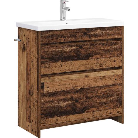 Bathroom Furniture Set Old Wood 81 x 40 x 84.5 cm vidaXL