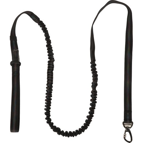 Laisse réfléchissante pour chien avec poignée rembourrée, corde élastique, résistante et robuste avec boucle de sécurité en métal pour l'apprentissage de la marche. (1/5)