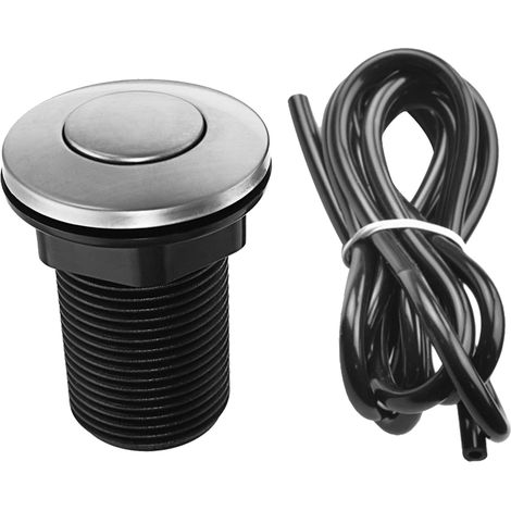Interrupteur pneumatique, 32mm, inox, noir (1/5)
