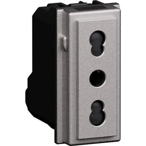 Presa  living now KS4180 Bipasso Steel Bticino 2P+T 10/16A
