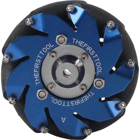 Roue Mecanum 4 pouces droite en aluminium avec rouleaux en caoutchouc TPU - Pièces pour robots industriels