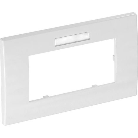OBO Bettermann Abdeckrahmen Modul 45, 2fach 84x140mm Polycarbonat reinweiß RAL 9010, 6119352