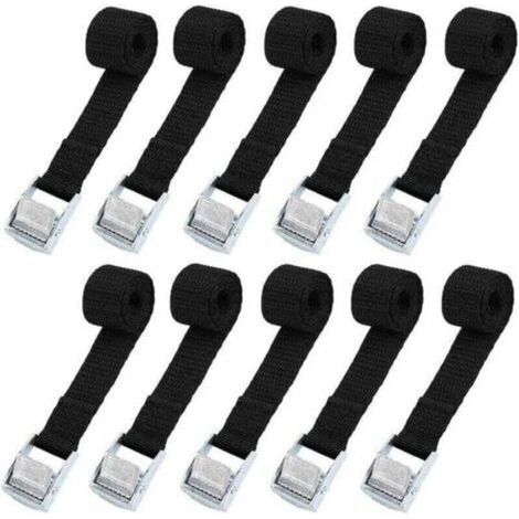 Sangle d'arrimage 10 pièces, sangles de cargaison, attache à boucle à came pour kayak d'arrimage (1/5)