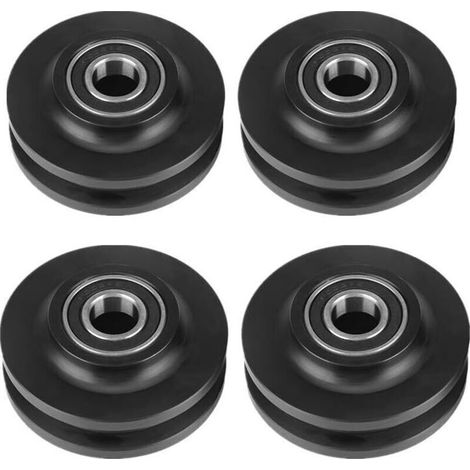 [JAMAIS UTILISÉ]4Pcs Roulettes Coulissantes Roues de porte Grange Placard Armoire Quincaillerie Cabinet Fenêtre Poulie Coulissante (1/4)