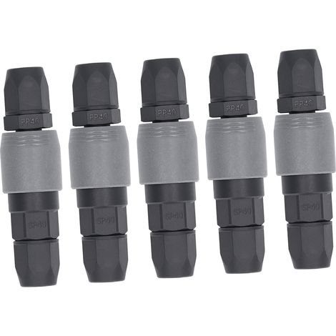 Set de 5 raccords rapides pneumatiques type C, auto-bloquants, coupleur et prise pour compresseur d'air (SP+PP40) (1/5)