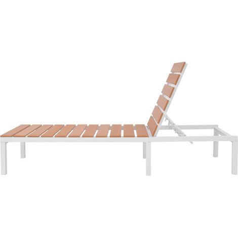 Maison Exclusive - Lettino Prendisole in Alluminio e WPC Marrone (1/5)