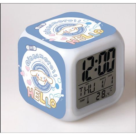 Kleiner, 8 cm langer, genähter, animierter LED-Digitalwecker für Babybetten, Kinderzimmerdekoration (Yugui-Hund) (1/5)