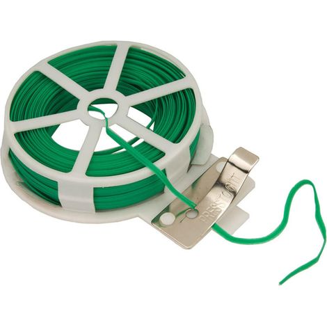 Garten Blumen Bindedraht Gartendraht 30m Rolle mit Abschneider