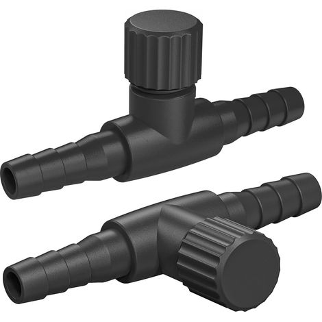 Lot de 10 Vannes De Contrôle Tuyau 4-6mm Plastique Noir Réglable Pour Aquarium