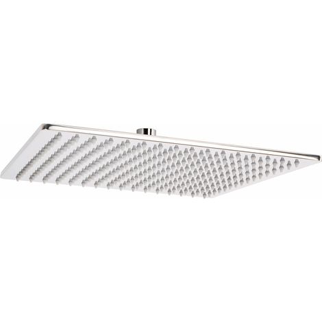 Soffione doccia 30x30 quadrato in acciaio pioggia mod. Seven (1/2)