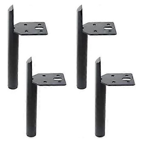 Pieds de meubles en métal de 13 cm, pieds de table noirs, pieds latéraux en acier pour canapé et armoire, ensemble de 4 pièces, également adaptés au remplacement DIY des pieds de table basse de la mai (1/5)