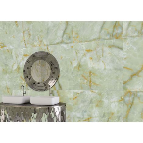 Carrelage effet marbre ONICE 300x120cm Onice vert - Brillant - boîte de 3.58 m2 300x120 cm  -  - boîte de 3.58 m2 (1/2)