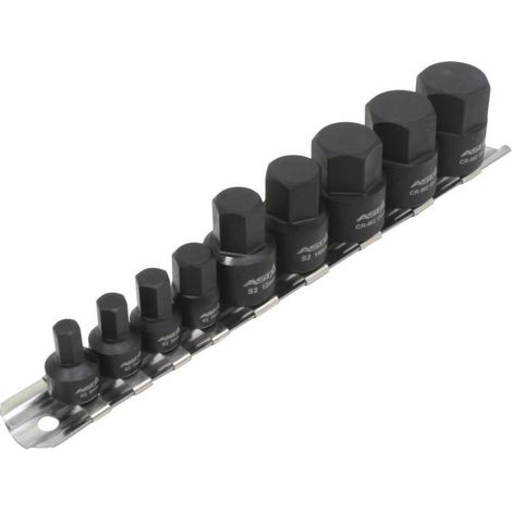 Clés et douilles asta a-1m9hex impact compact 9 pièces