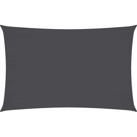Toldo de vela rectangular tela Oxford gris antracita 3,5x5 m vidaXL