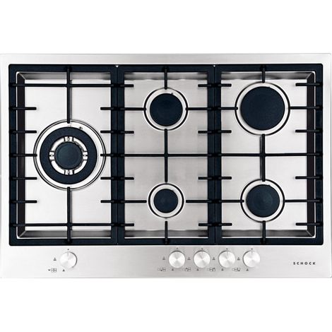 Schock Flat PC75 AVG. Colore del prodotto: Acciaio inox, Posizionamento dell'apparecchio: Da incasso, Dimensione della larghezza del piano cottura: 74.5 cm. Tipo di controllo: Manopola,... - STF855HIX (1/2)