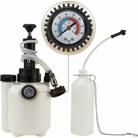 für 3 Liter Bremsenentlüftungsgeräte, Bremsflüssigkeitsentlüftungsgeräte mit E20 Adapter, 10 30 PSI Arbeitsdruck, Bremsenentlüftungsgerät (1/5)