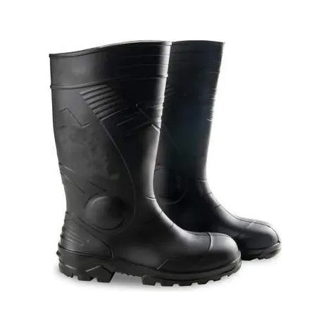 Bottes de sécurité, noir, toile enduite PVC, taille 44.