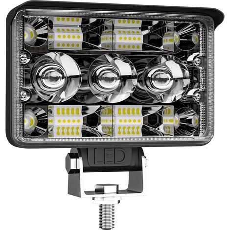 Phare de Travail LED 5 Pouces Lentille Spot 156W 12000LM Blanc Jaune DC 9-30V IP65 pour 4x4 Camion Chariot Élévateur Bateau Engin de Chantier(4pcs) (1/5)