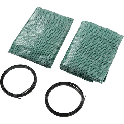 Set mit 2 wiederverwendbaren, korrosions- und hitzebeständigen grünen Gartenabfallsäcken mit Griffen zum Sammeln von Laub. Fassungsvermögen: 272 l / 72 gal (67 x 76 cm / 26,4 x 29,9 Zoll). (1/5)