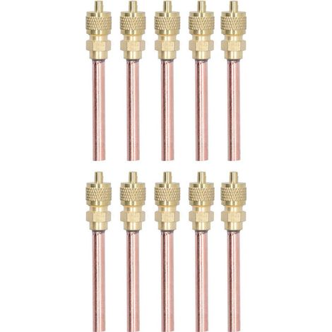Cryfokt Valve de Service de Plomberie 10 Pièces Valve de Recharge Facile à Installer pour la Réparation de la Climatisation Domestique