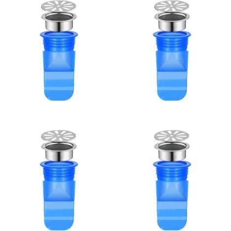 royaluxe-Siphon sol silicone évier Bain évier Bouchons de Vidange Bouchon d'évier multifonction Baignoire Bouchon pour tubes Tuyaux dans salle bain Toilette Drain plancher Joint Resist Smell Bugs 4 pi