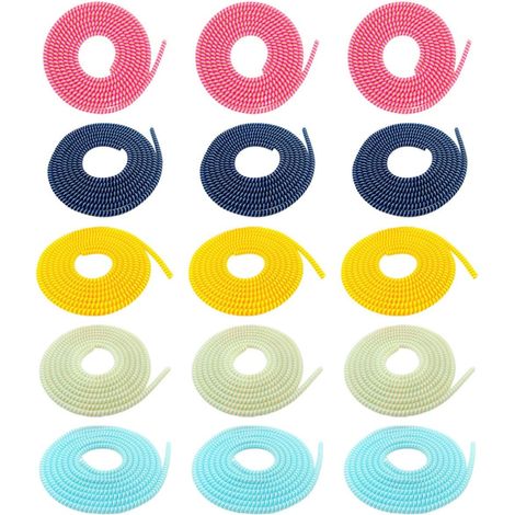 15 Pièces Gaine de Câble en TPU pour Protection de Câbles de Données et Chargeurs Pratique et Solide pour Bureau et Gestion Couleur Aléatoire (1/5)