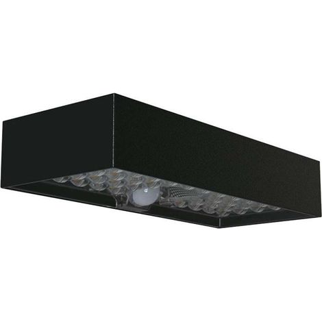Aplique LED V-TAC de 6 W con panel solar y sensor PIR, negro, blanco natural, IP65