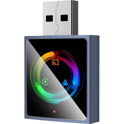 Questo adattatore wireless 3 in 1 per CarPlay supporta Smart CarPlay, Android Auto, Mirror Link e USB Key. Offre connettività cablata e wireless ed è plug-and-play.