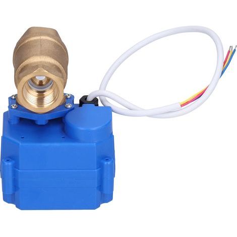 Vanne à bille motorisée DN15, mini raccords de tuyaux hydrauliques électriques en laiton avec Indication DC9-24V (1/5)