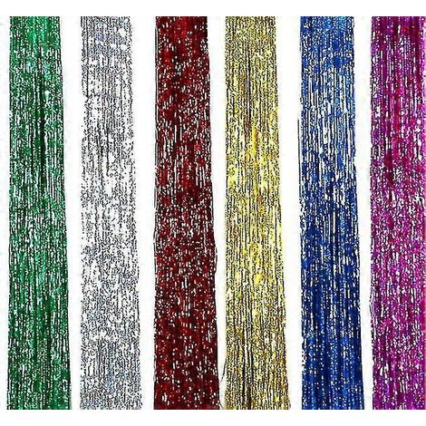 Ensemble de décorations de Noël avec pompons à paillettes laser, 99 cm (1/5)