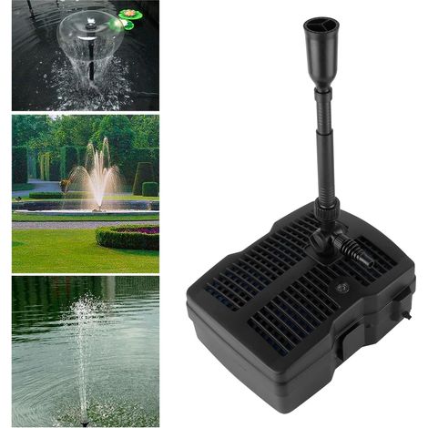 Pompe de Bassin 4 en 1 avec Filtre, Filtre UV 5 W, 1000 l/h, avec câble d'alimentation de 10 m pour Fontaine et Jardin
