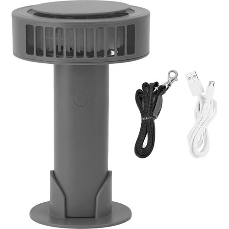 Ventilateur électrique portable à 3 vitesses, mini ventilateur de poche USB, gris, pour l'intérieur et l'extérieur (1/3)