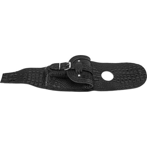 Sacoche de bouchon de réservoir d'essence en cuir PU pour moto, noir, 610 x 135 mm (1/3)