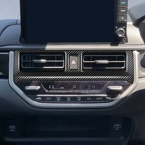1. Color: Carbon fiber structure Material: ABS Decorative sticker for the air vent frame of the center console in the car.--BIEMMEDUE (1/5)