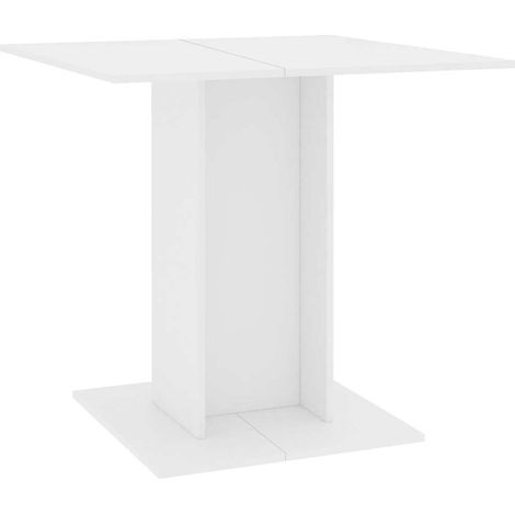 Maison Exclusive - Esstisch Weiß 80x80x75 cm Holzwerkstoff (1/5)