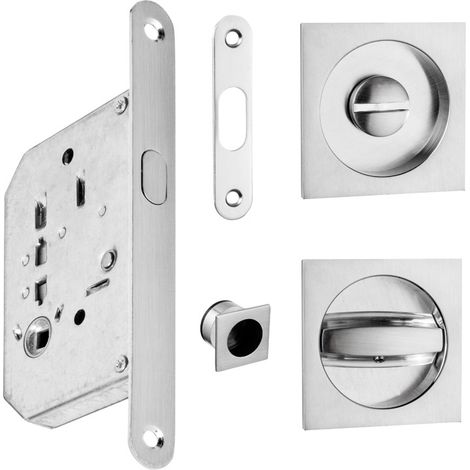 Kit serrure a larder pour porte coulissante rosaces carres - version : bdc - ITAR