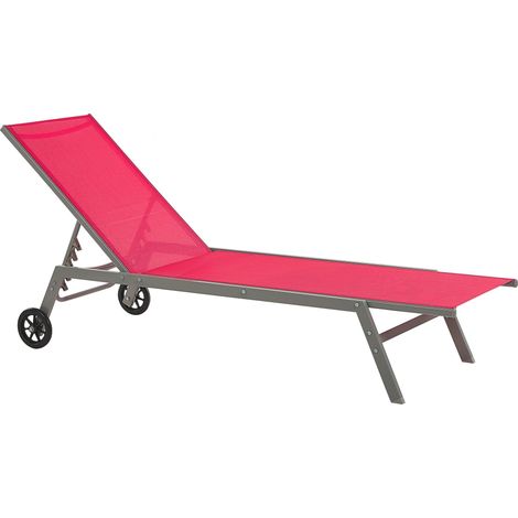 Sonnenliege LEVANZO Metall Rot