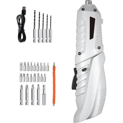Tournevis multifonctionnel 250 tr/min avec embouts métalliques, kit d'outils de réparation pour téléphones portables, ordinateurs et appareils électroménagers. (1/5)