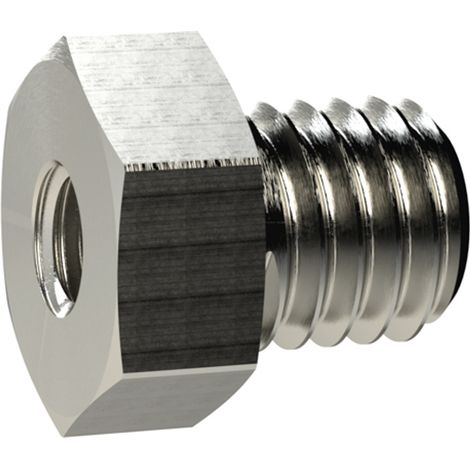 Riegler Reduziernippel kurz, M24x1,5 a., M16x1,5 i., SW 28, Messing vern. (1/3)