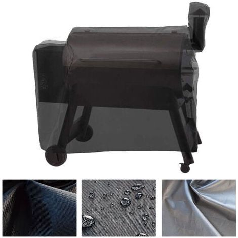 420D Duty Housse de Bois Grill à granulés étanche 10468.5124cm,Special Fade et résistant aux UV, Noir (1/3)