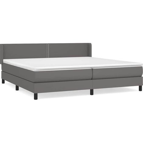 Maison Exclusive - Giroletto a Molle con Materasso Grgio 200x200 cm in Similpelle (1/5)
