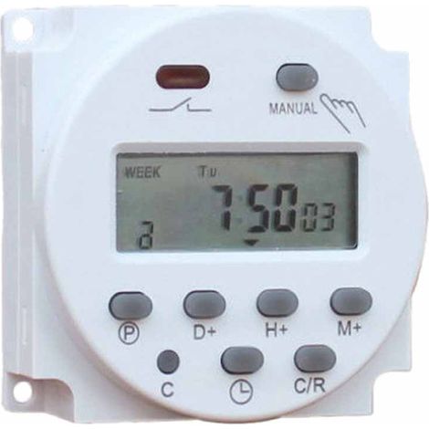 Minuterie numérique à relais, minuterie de laboratoire CN101A 220V Mini LCD Power Timer Switch Mini Minuterie Micro-ordinateur (1/3)