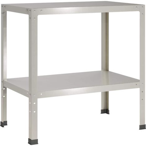 Table de rempotage 80 x 50 x 80 cm Acier inoxydable Argenté vidaXL
