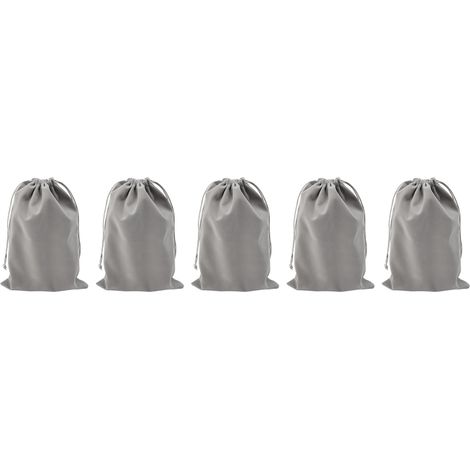 Lot de 5 pochettes de protection pour casque audio, grande capacité, cordon de serrage, légères et portables, 20 x 30 cm / 7,9 x 11,8 pouces (1/5)