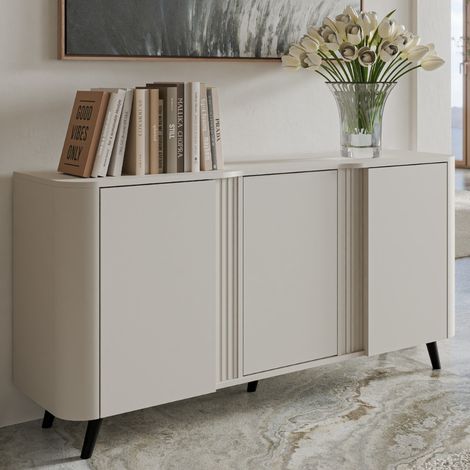 Buffet beige - 3 portes - 150cm Viali (1/4)