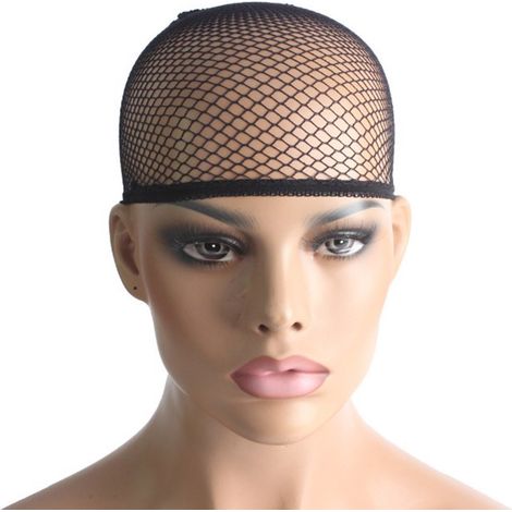 Bonnet à perruque en nylon extensible respirant, filet dôme noir pour cosplay, déguisement, taille unique (1/5)