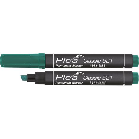 Marqueur DRY SAFE pointe biseautée - rouge - PICA MARKER