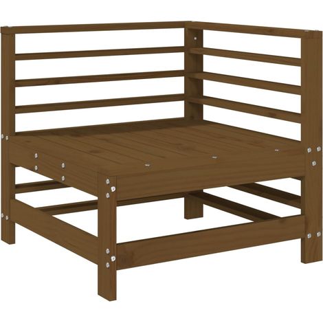 Maison Exclusive - Garten-Ecksofa Honigbraun Massivholz Kiefer (1/5)